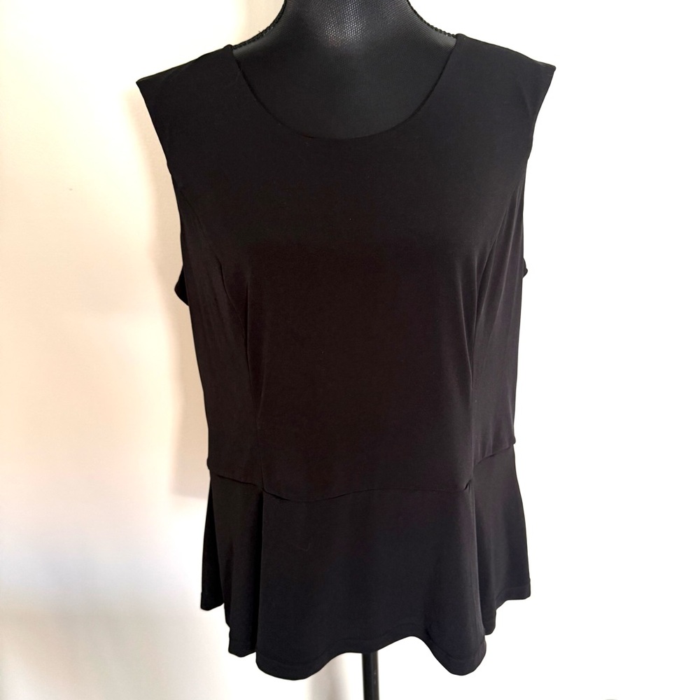 Calvin Klein Short Sleeve Black Peplum Top